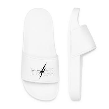 Black Friday Typographic Contrast - Women’s Pool Sliders - white - Front