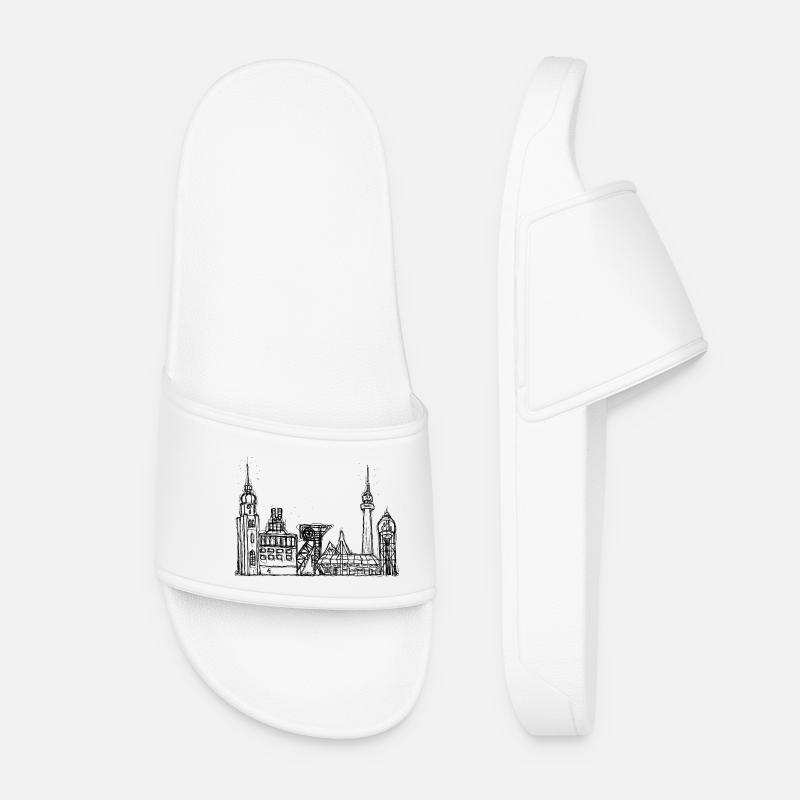 Dortmund Skyline - Frauen Badelatschen - Weiß