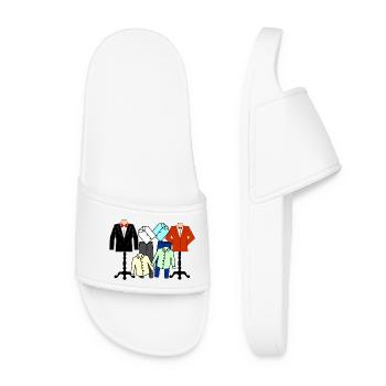 Logo des vêtements pour hommes - Claquettes Femme - blanc - Devant