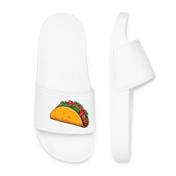 Tacos - Frauen Badelatschen - Weiß - Vorne