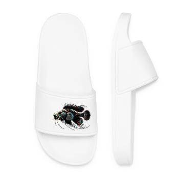 Poisson-chat d’aquarium, poisson-chat d’antenne, minimaliste - Claquettes Femme - blanc - Devant