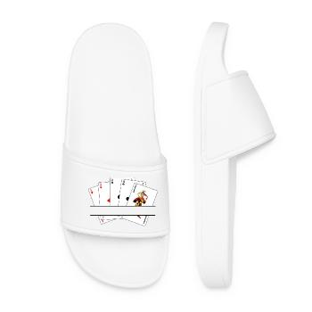 Five of a kind text banner - Women’s Pool Sliders - white - Front