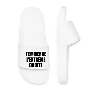 Fuck the far right - Women’s Pool Sliders - white - Front