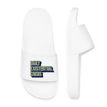 Daily existential crisis – humor meets reality - Women’s Pool Sliders - white - Front