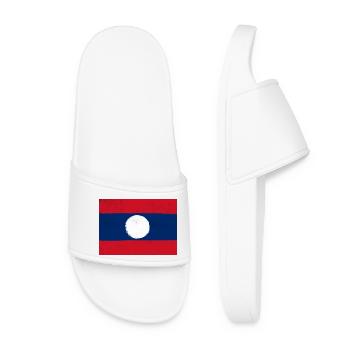 Drapeau du Laos - Claquettes Femme - blanc - Devant