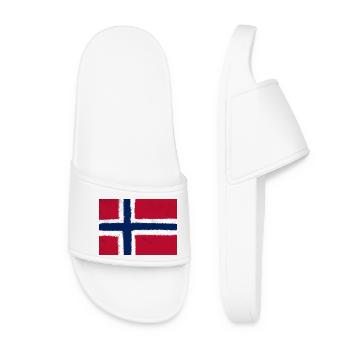 Flag of Norway - Women’s Pool Sliders - white - Front
