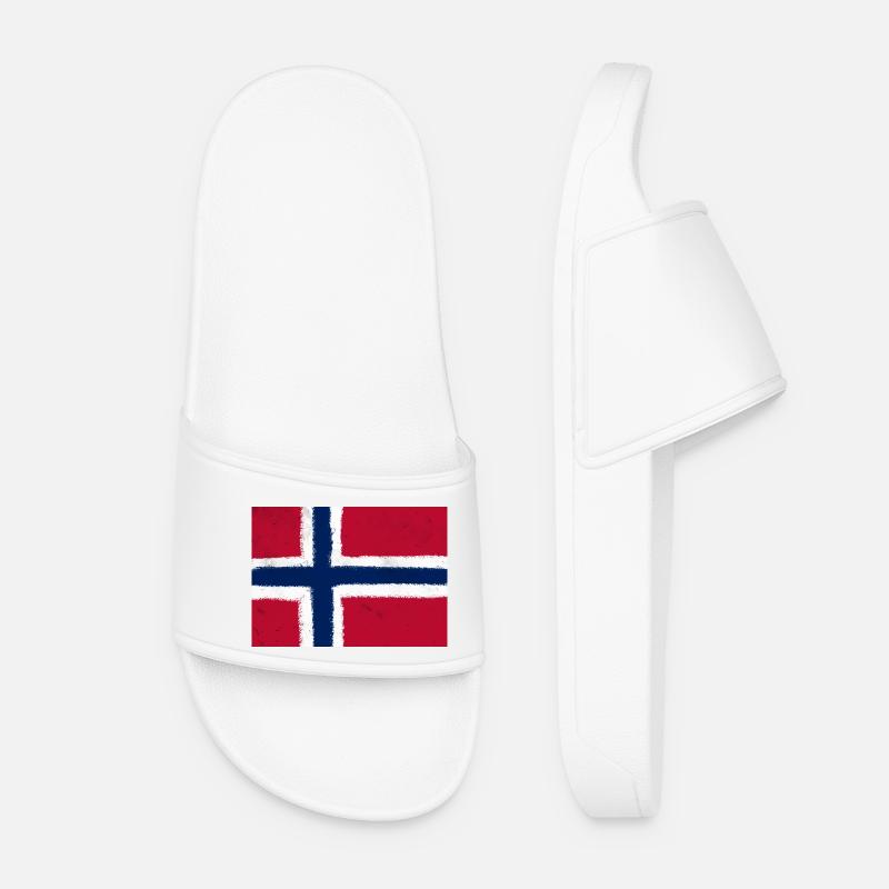 Flagge von Norwegen - Frauen Badelatschen - Weiß