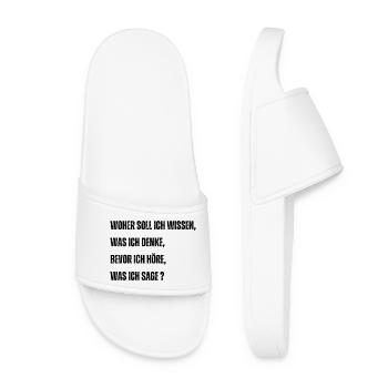 Life clichés questioned - Women’s Pool Sliders - white - Front