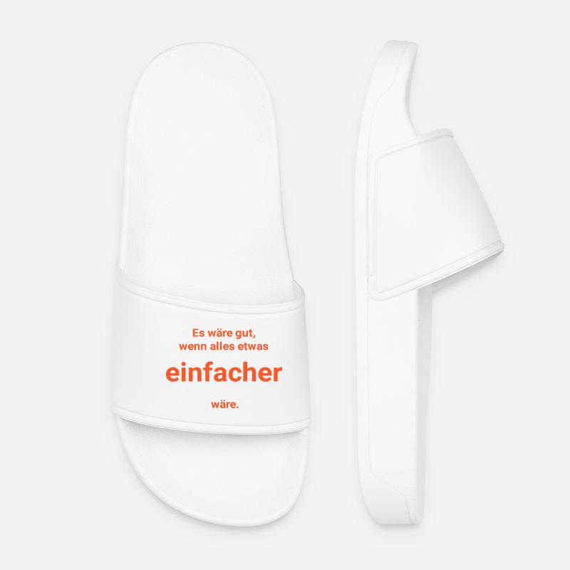 Einfacher - Frauen Badelatschen - Weiß