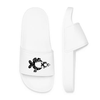 Black fish and the food chain - Women’s Pool Sliders - white - Front