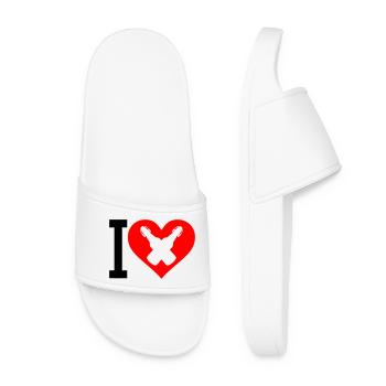 I Love Beer - Women’s Pool Sliders - white - Front