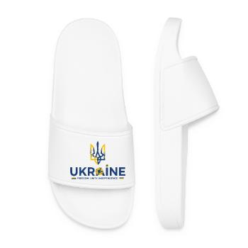 Trident Tournesol Drapeau de l’Ukraine - Claquettes Femme - blanc - Devant
