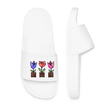 Fleur - Claquettes Femme - blanc - Devant