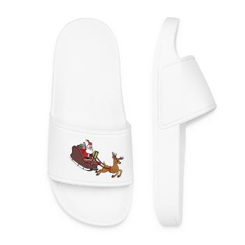 Santa Sleigh Dash and Reindeer Run - Women’s Pool Sliders - white - Front