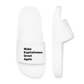 Make Kapitalism Great Again - Frauen Badelatschen - Weiß - Vorne