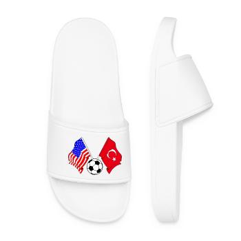 Fußball Türkei gegen USA - Frauen Badelatschen - Weiß - Vorne