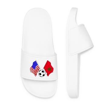 Football Maroc vs USA - Claquettes Femme - blanc - Devant