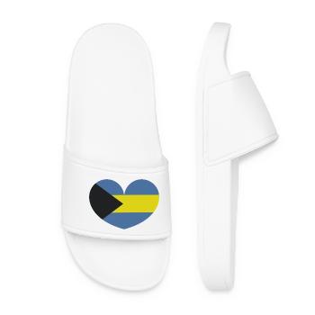 Bahamas flag heart - Women’s Pool Sliders - white - Front