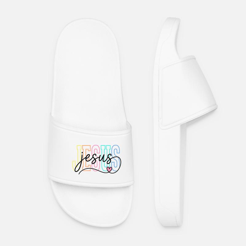 Jesus - Frauen Badelatschen - Weiß