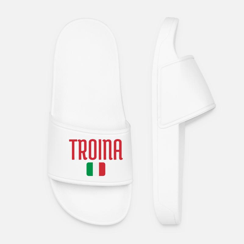 Trona Italy Flag  - Women’s Pool Sliders - white