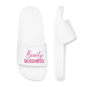 Beauty Is My Business Makeup Artist Salon - Women’s Pool Sliders - white - Front