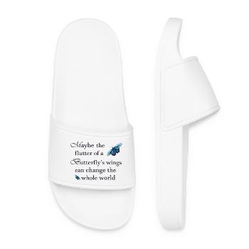 Butterfly wings, hand-drawn - Women’s Pool Sliders - white - Front