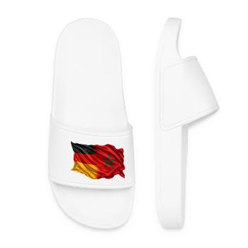 Deutschland Marokko Flagge - Frauen Badelatschen - Weiß - Vorne