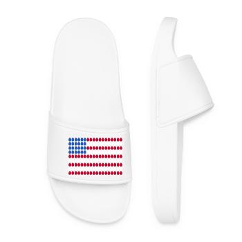 Patriotic Farmer Rooster Flock Poultry USA Pride C - Women’s Pool Sliders - white - Front