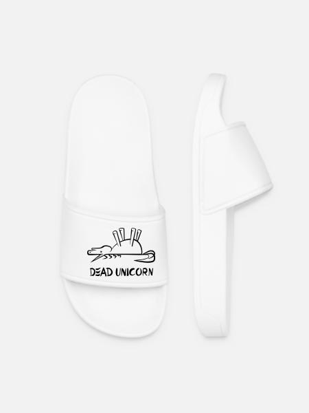 dead unicorn - Women’s Pool Sliders - white