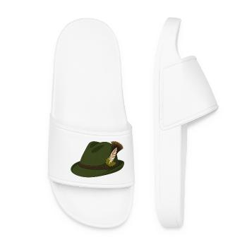 Green felt hat with feather - Women’s Pool Sliders - white - Front
