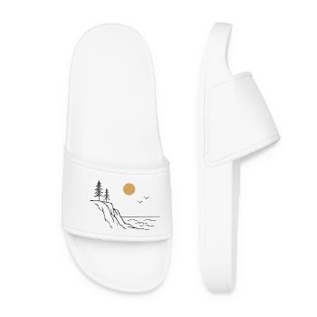 Coastal Cliffs Sun - Women’s Pool Sliders - white - Front