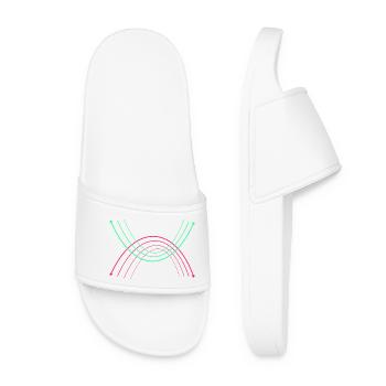 Nœuds néon rose-vert - Claquettes Femme - blanc - Devant