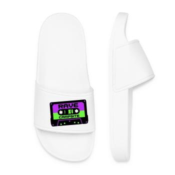 Rave Cassette Festival Logo - Claquettes Femme - blanc - Devant