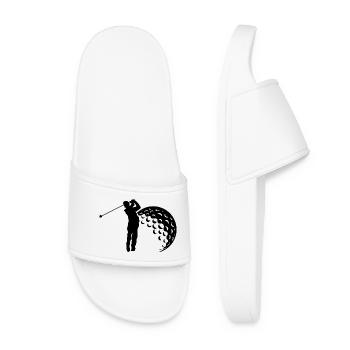 Golf Schwung Silhouette - Frauen Badelatschen - Weiß - Vorne