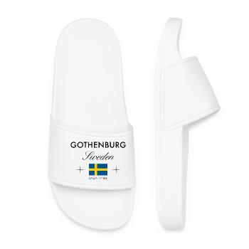 Gothenburg Sweden Coordinates Travel Souvenir - Women’s Pool Sliders - white - Front