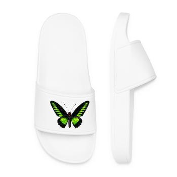 Rajah Brooke's Birdwing Trogonoptera brookiana - Women’s Pool Sliders - white - Front