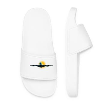 largest airliner - Women’s Pool Sliders - white - Front