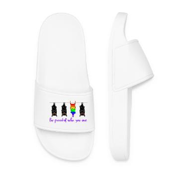 Bats Pride LGBT Soyez fier de qui vous êtes GAY PRIDE - Claquettes Femme - blanc - Devant