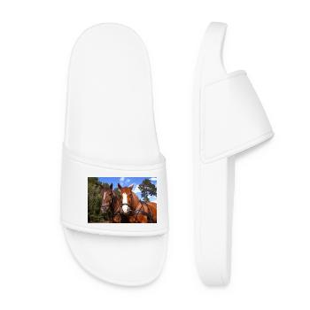 Horses team - Women’s Pool Sliders - white - Front
