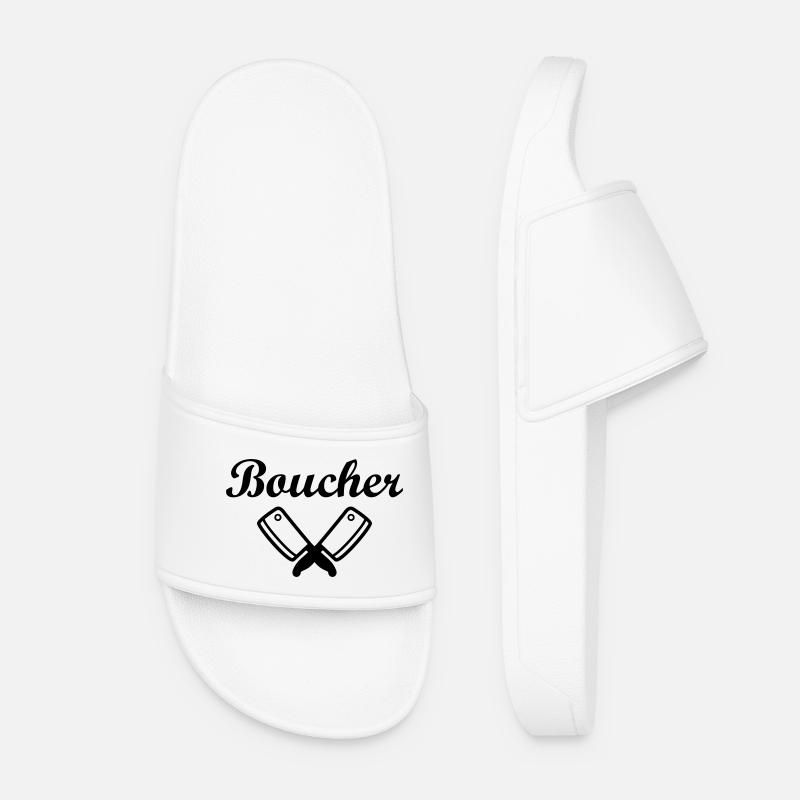 Boucher - Claquettes Femme - blanc