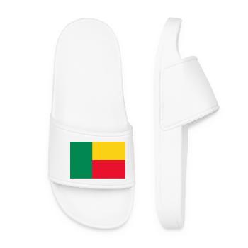 Aufkleber-Flagge von Benin Aufkleber Fahne Benin - Frauen Badelatschen - Weiß - Vorne