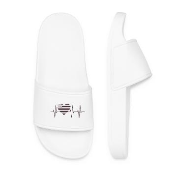 Brittany flag heartbeat - Women’s Pool Sliders - white - Front