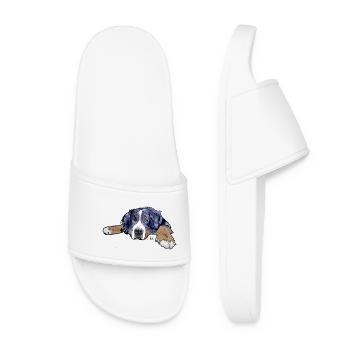 Bernese Mountain Dog - Women’s Pool Sliders - white - Front