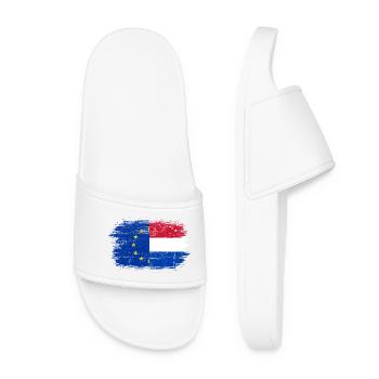 Fusion du drapeau néerlandais de l’UE - Claquettes Femme - blanc - Devant