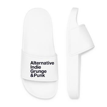 Music Style Alternative Indie Grunge Punk - Women’s Pool Sliders - white - Front
