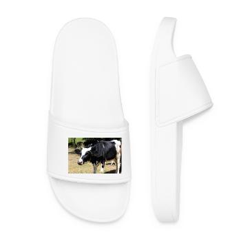 Cow Poster - Women’s Pool Sliders - white - Front