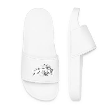 HAPPY WIFE Background stormy - Women’s Pool Sliders - white - Front