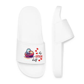 Otter Half Love Gift - Women’s Pool Sliders - white - Front