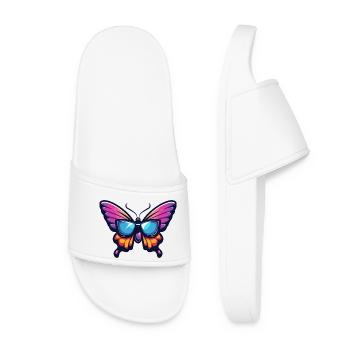 Schmetterling Tier - Frauen Badelatschen - Weiß - Vorne
