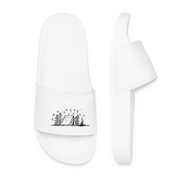 Camping in the forest - Women’s Pool Sliders - white - Front